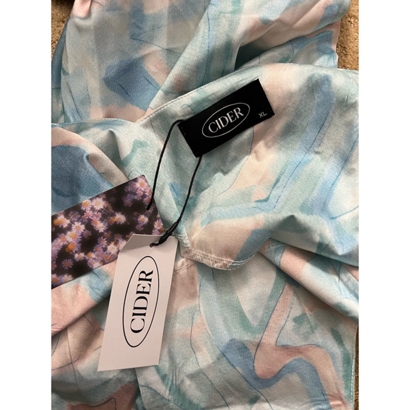 NWT Cider Blue & Pink Mini Dress with Adjustable Straps -Size XL - Picture 4 of 4